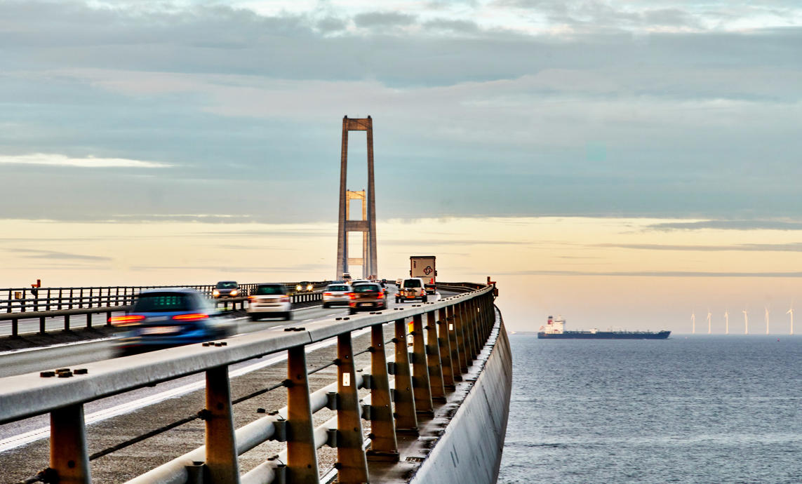 Trafikken på Storebæltsbroen i efterårsferien