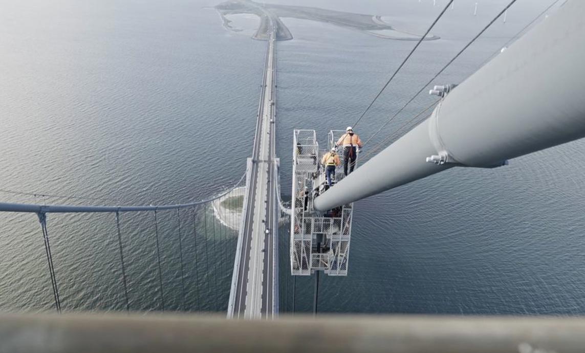 Ny kabelplatform giver trafikændringer på Storebæltsbroen